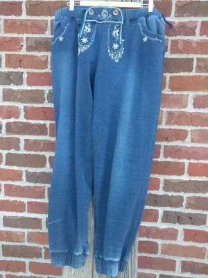Casual Long Elastic Lederhosen Style Pants