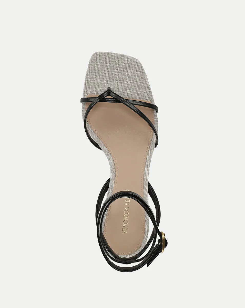 Caterina Leather Ankle-Wrap Sandal