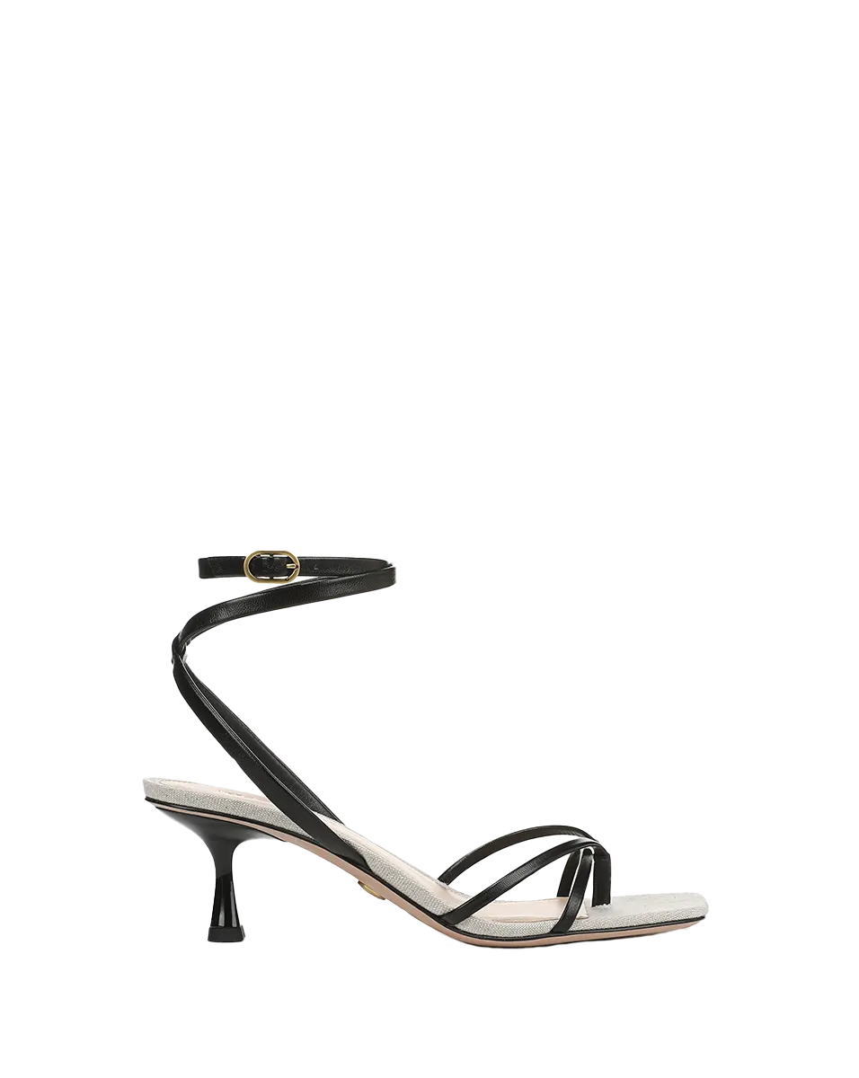 Caterina Leather Ankle-Wrap Sandal
