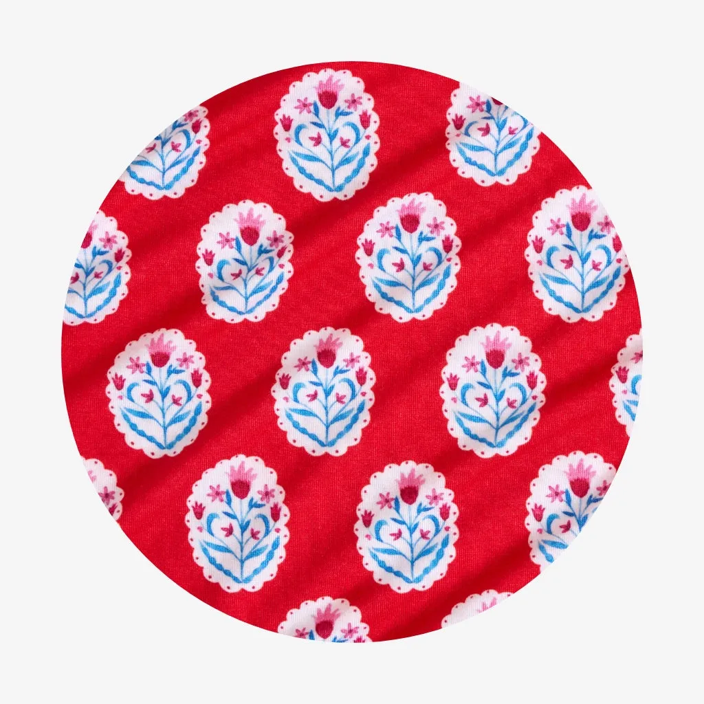 Cece & Watercolor Gingham Ruffled Luxe Patoo Blanket