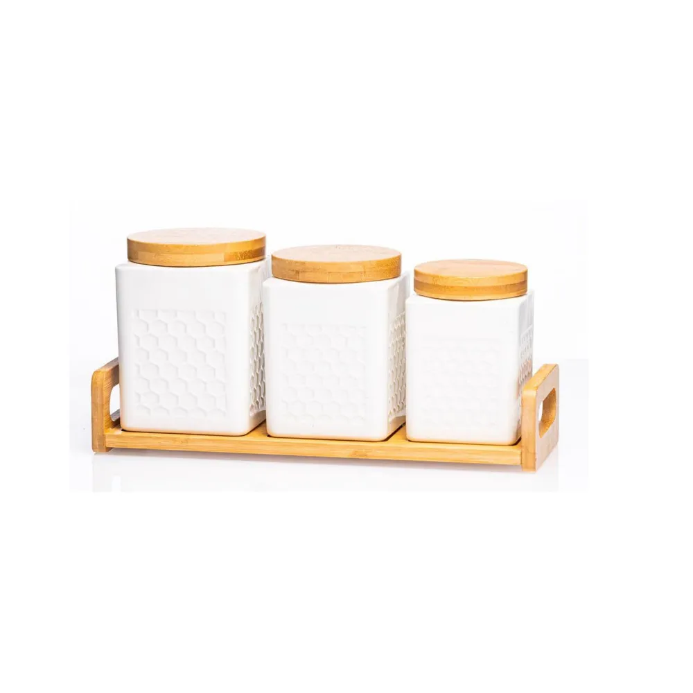 Ceramic 3 Piece Cannister Set
