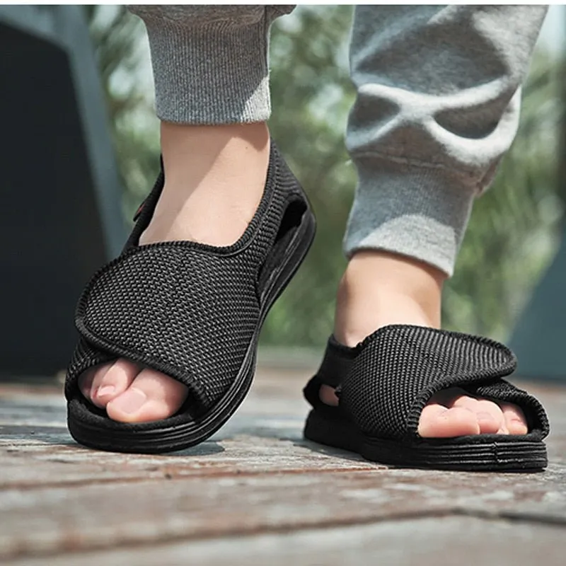 Chelsea Wide Feet Sandals - Black