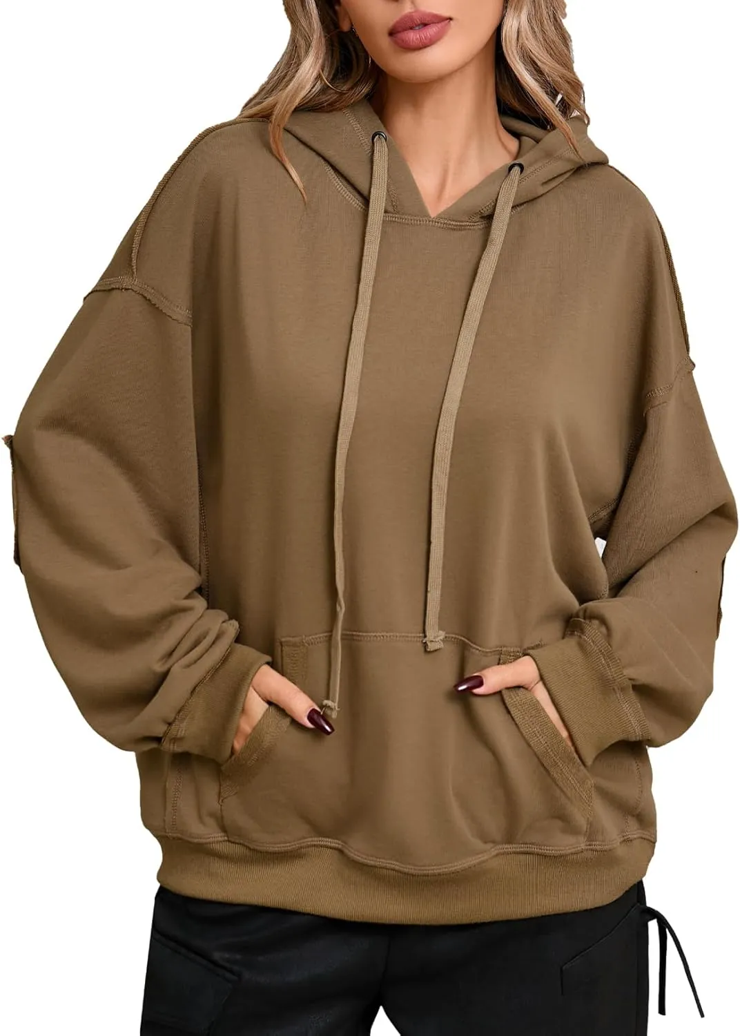 CHERFLY Oversized Hoodies for Women 2025 Fashion Pullover Sweatshirts Spring Outfits
