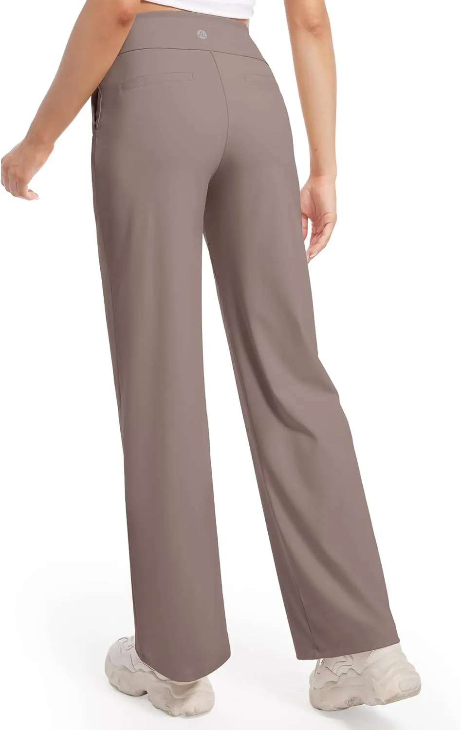 CL convallaria Womens Wide Leg Yoga Pants with Pockets Stretch Trousers Business Casual Dress Pant Petite Regular