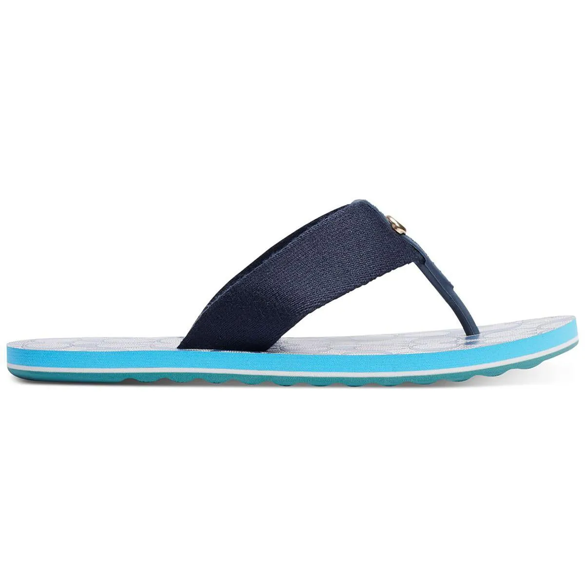 Coach Womens Zoe Webbed Thong Slip On Flip-Flops