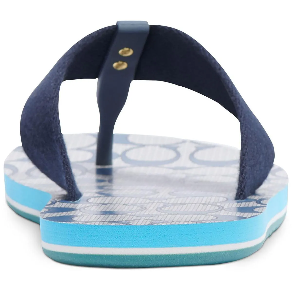 Coach Womens Zoe Webbed Thong Slip On Flip-Flops
