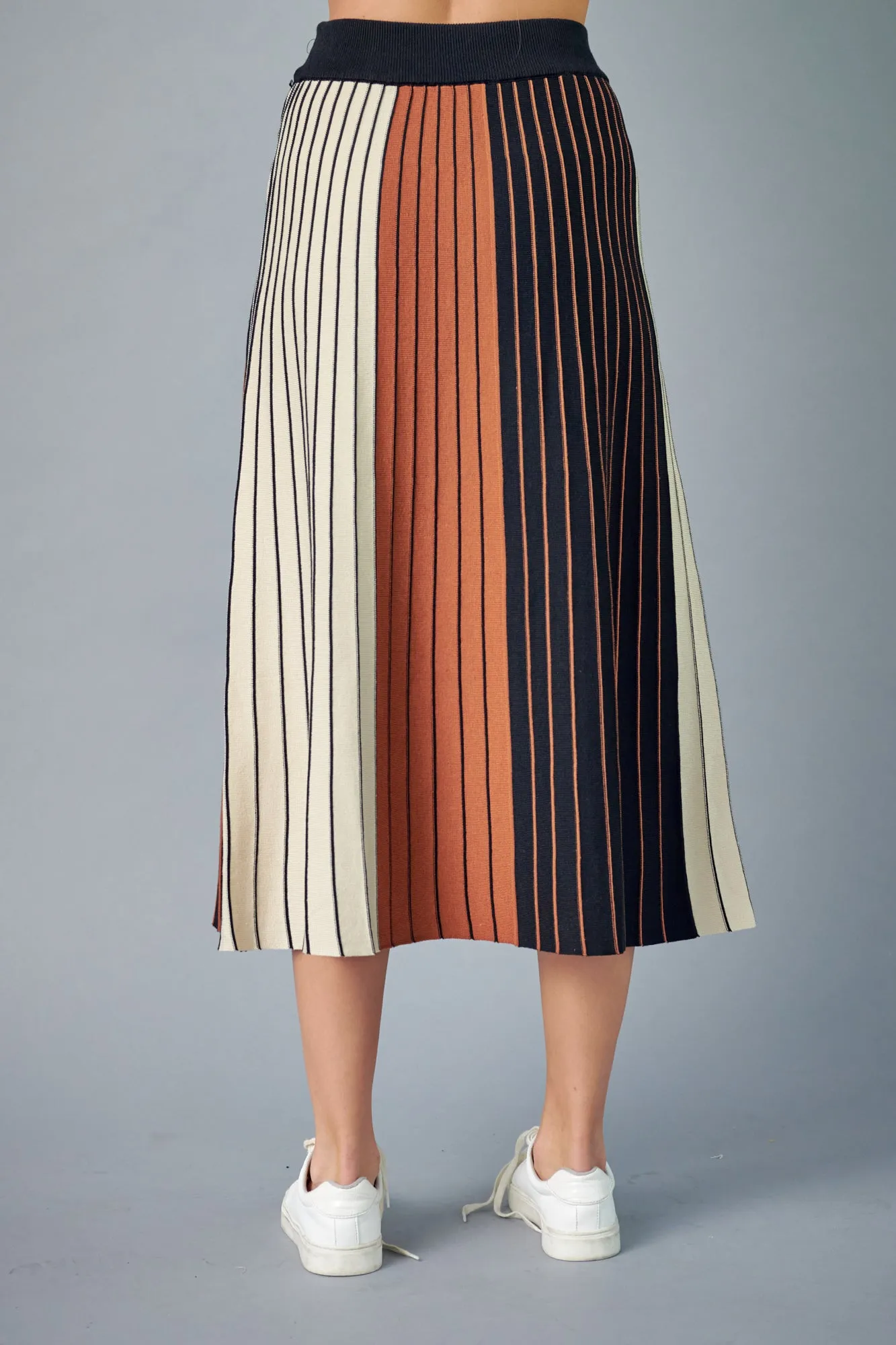 Colorblocked Knit Skirt