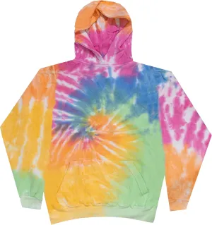 Colortone Kids Tie Dye Pullover Hoodies - Classic Fit No Drawstring Hooded Sweatshirts for Boys and Girls