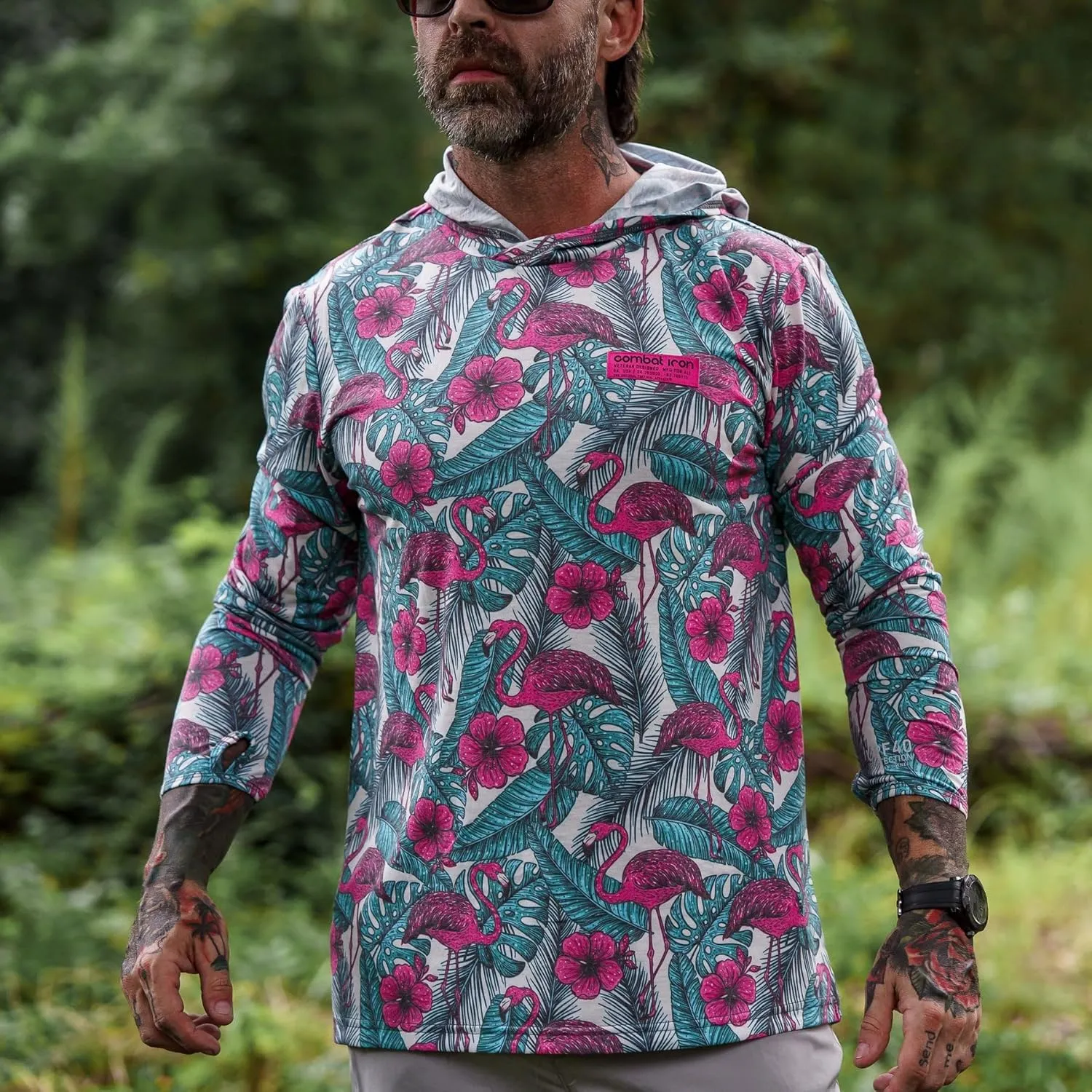 Combat Iron Fishing Shirts for Men Long Sleeve  Lightweight, Breathable Performance Hoodie, Quick-Dry, UPF 40  Protection