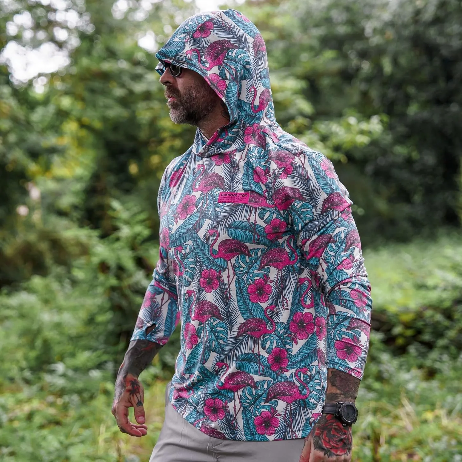 Combat Iron Fishing Shirts for Men Long Sleeve  Lightweight, Breathable Performance Hoodie, Quick-Dry, UPF 40  Protection