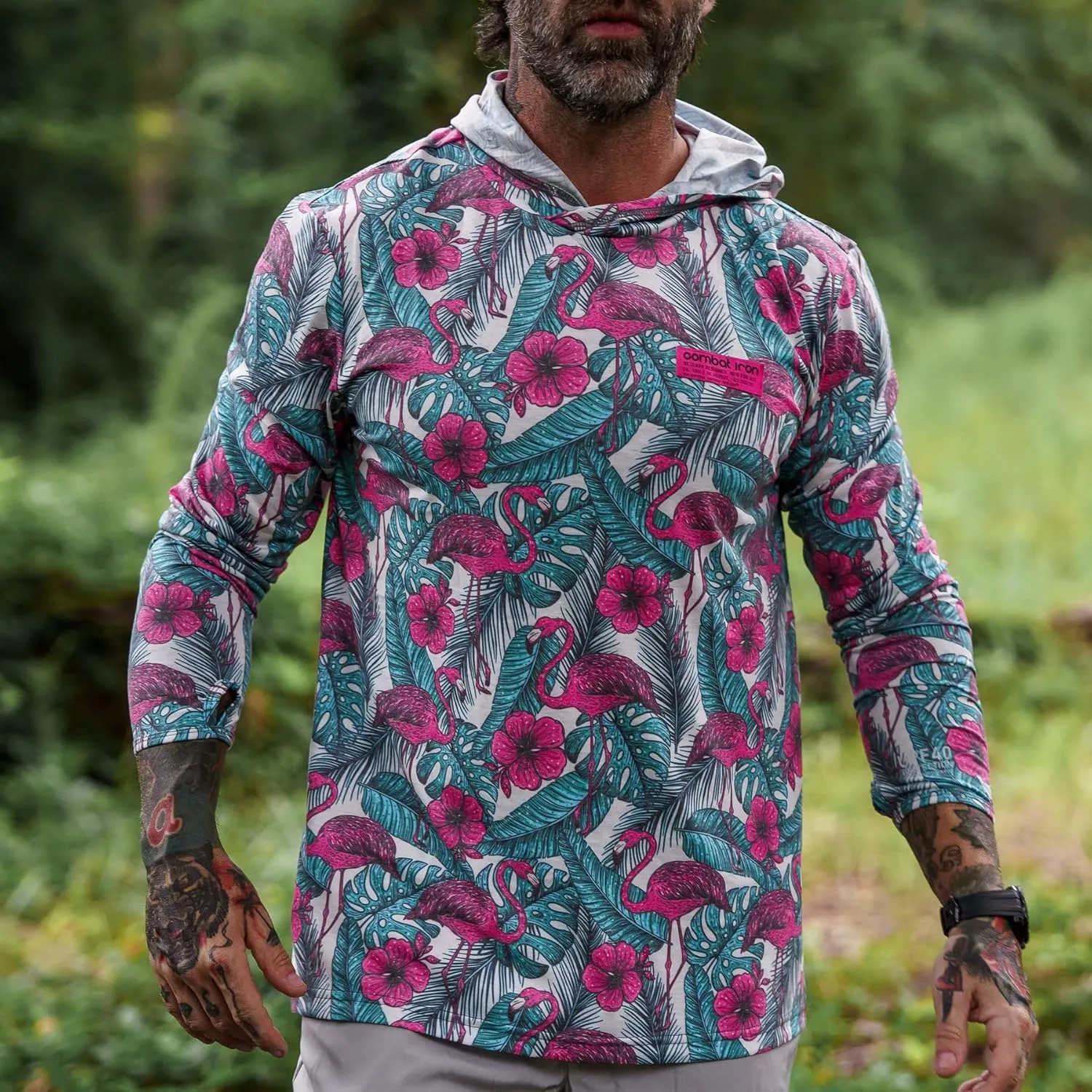 Combat Iron Fishing Shirts for Men Long Sleeve  Lightweight, Breathable Performance Hoodie, Quick-Dry, UPF 40  Protection