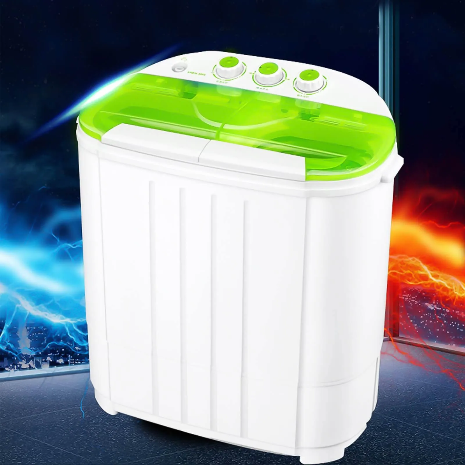 Compact Portable Washing Machine Twin Tub Washer & Dryer