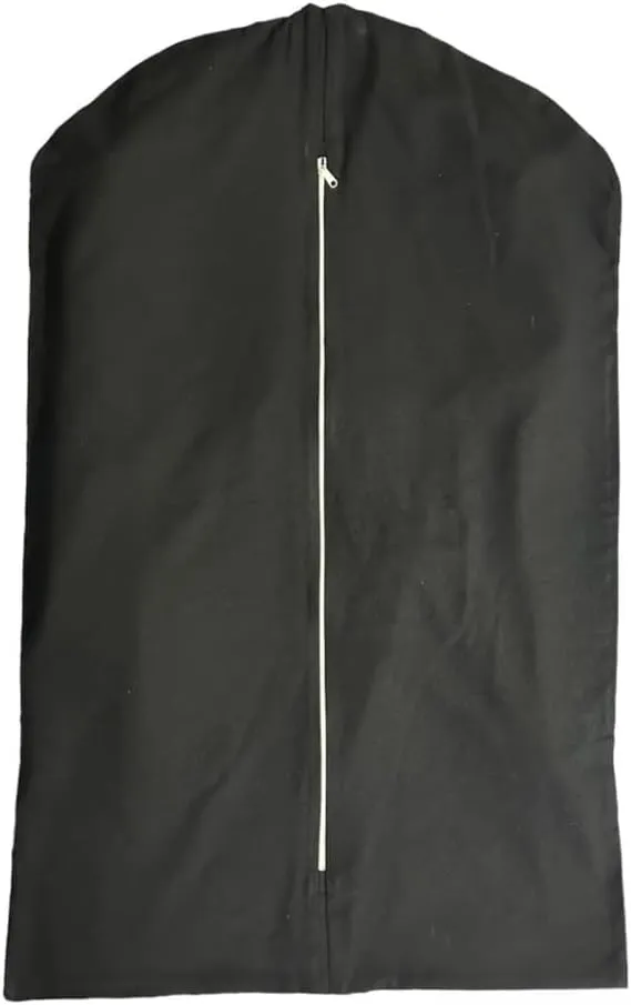 Cotton Canvas Suit Bag, Coat and Garment Cover, Closet Organizer, Hanging Clothing Cover, 24 "W x 35 "H x 1 "D, Storage Containers for Organizing Bedroom (Gray,24x35 inches)