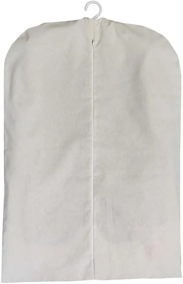 Cotton Canvas Suit Bag, Coat and Garment Cover, Closet Organizer, Hanging Clothing Cover, 24 "W x 35 "H x 1 "D, Storage Containers for Organizing Bedroom (Gray,24x35 inches)