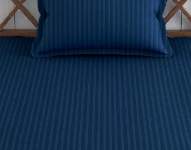 Cotton College/Hostel Bed Sizes Fitted Bedsheet with 1 Pillow Cover(100% Cotton & 200 TC)