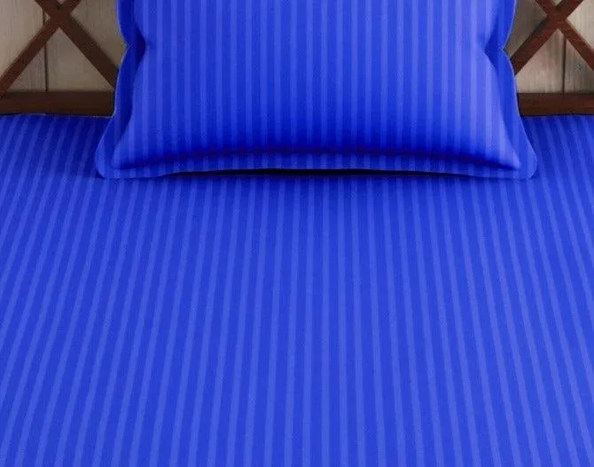 Cotton College/Hostel Bed Sizes Fitted Bedsheet with 1 Pillow Cover(100% Cotton & 200 TC)