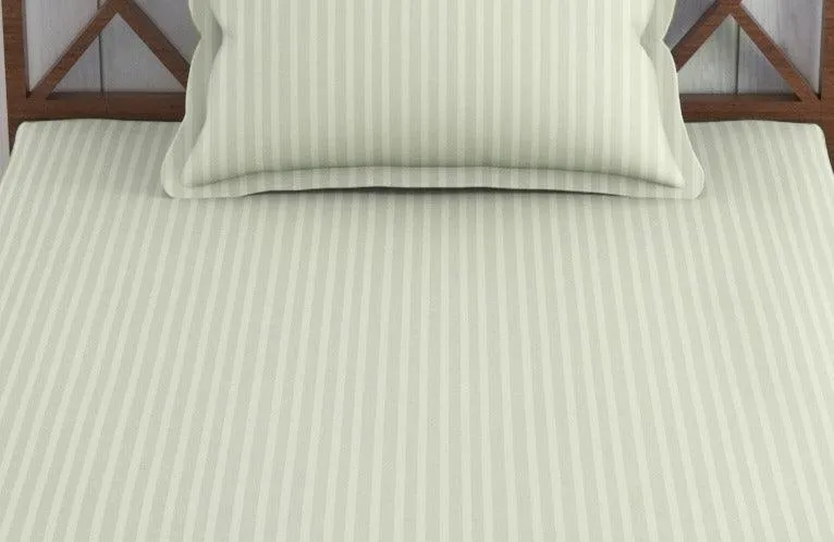 Cotton College/Hostel Bed Sizes Fitted Bedsheet with 1 Pillow Cover(100% Cotton & 200 TC)