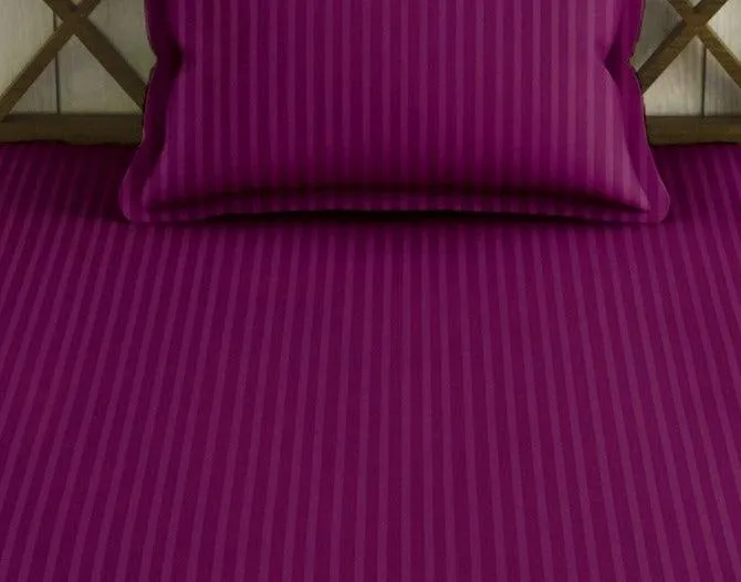 Cotton College/Hostel Bed Sizes Fitted Bedsheet with 1 Pillow Cover(100% Cotton & 200 TC)