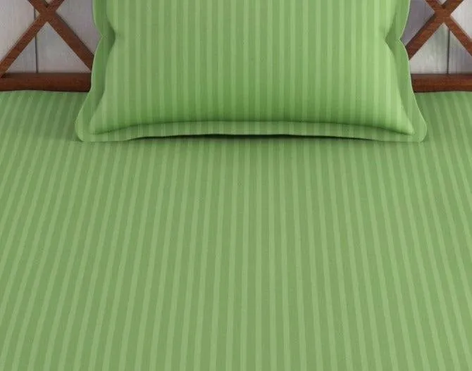 Cotton College/Hostel Bed Sizes Fitted Bedsheet with 1 Pillow Cover(100% Cotton & 200 TC)
