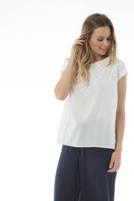 Cotton MINNA Top - White size L, XL and XXL only