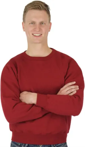 CottonMill Men's 100% Cotton Crew Sweatshirt - Heavyweight Cotton