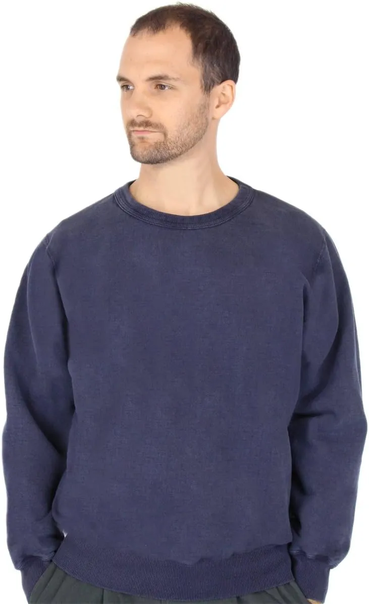 CottonMill Men's 100% Cotton Crew Sweatshirt - Heavyweight Cotton