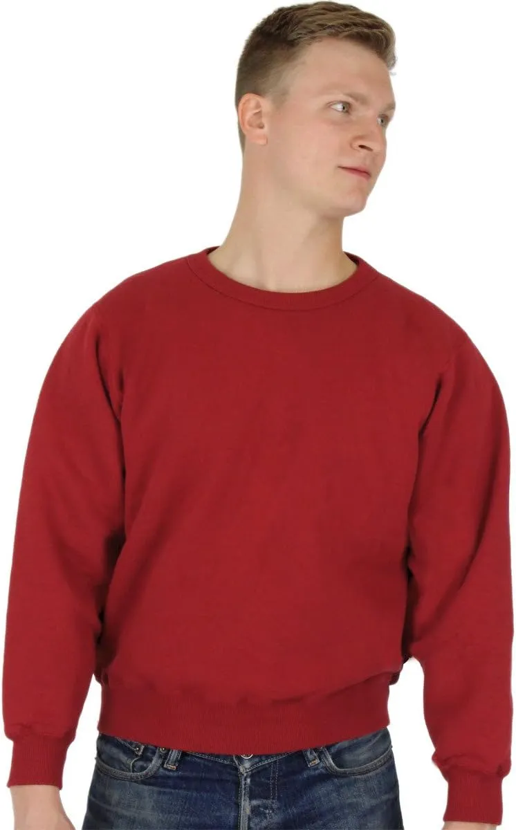CottonMill Men's 100% Cotton Crew Sweatshirt - Heavyweight Cotton