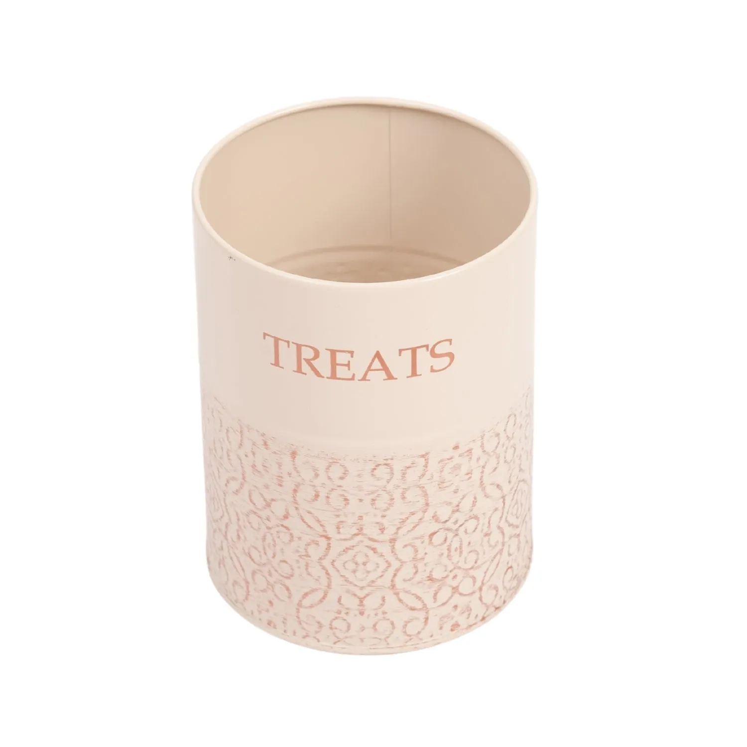 Country Living Dog Treat Containers – Set of 2 Carbon Steel Jars with Bamboo Lids, Stylish Storage for Your Furry Friend's Treats – White Swan by American Pet Supplies