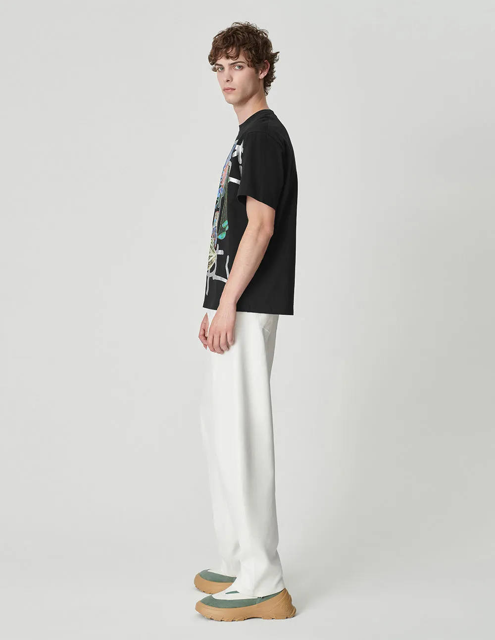 Couple Style Patchwork White Denim Casual Pants