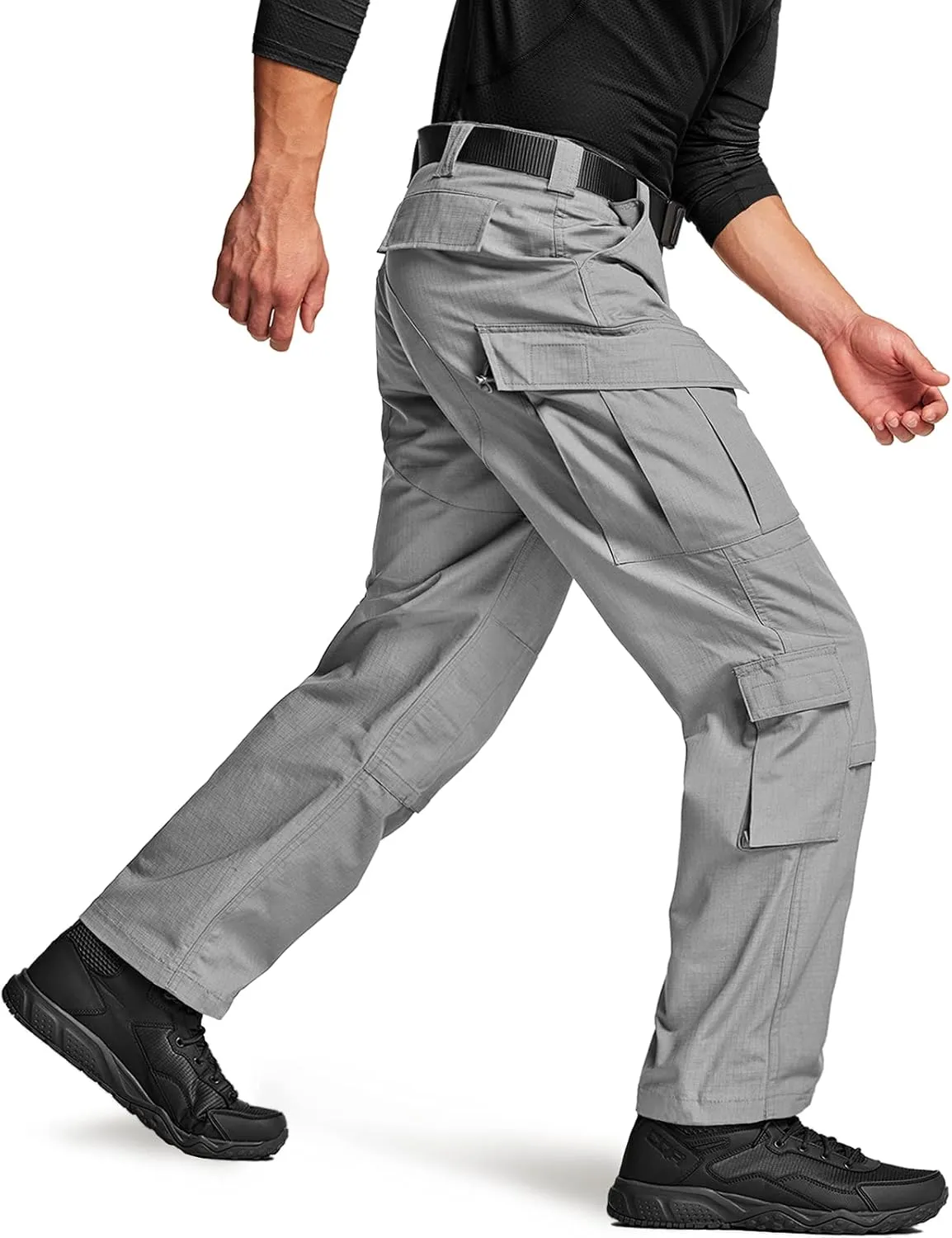 CQR Men's Tactical Combat Cargo Pants, Water Resistant Ripstop, Military Outdoor Hiking Work Apparel
