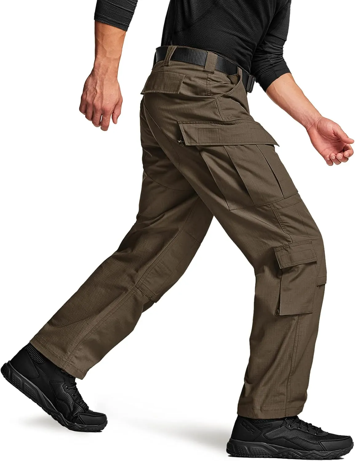 CQR Men's Tactical Combat Cargo Pants, Water Resistant Ripstop, Military Outdoor Hiking Work Apparel