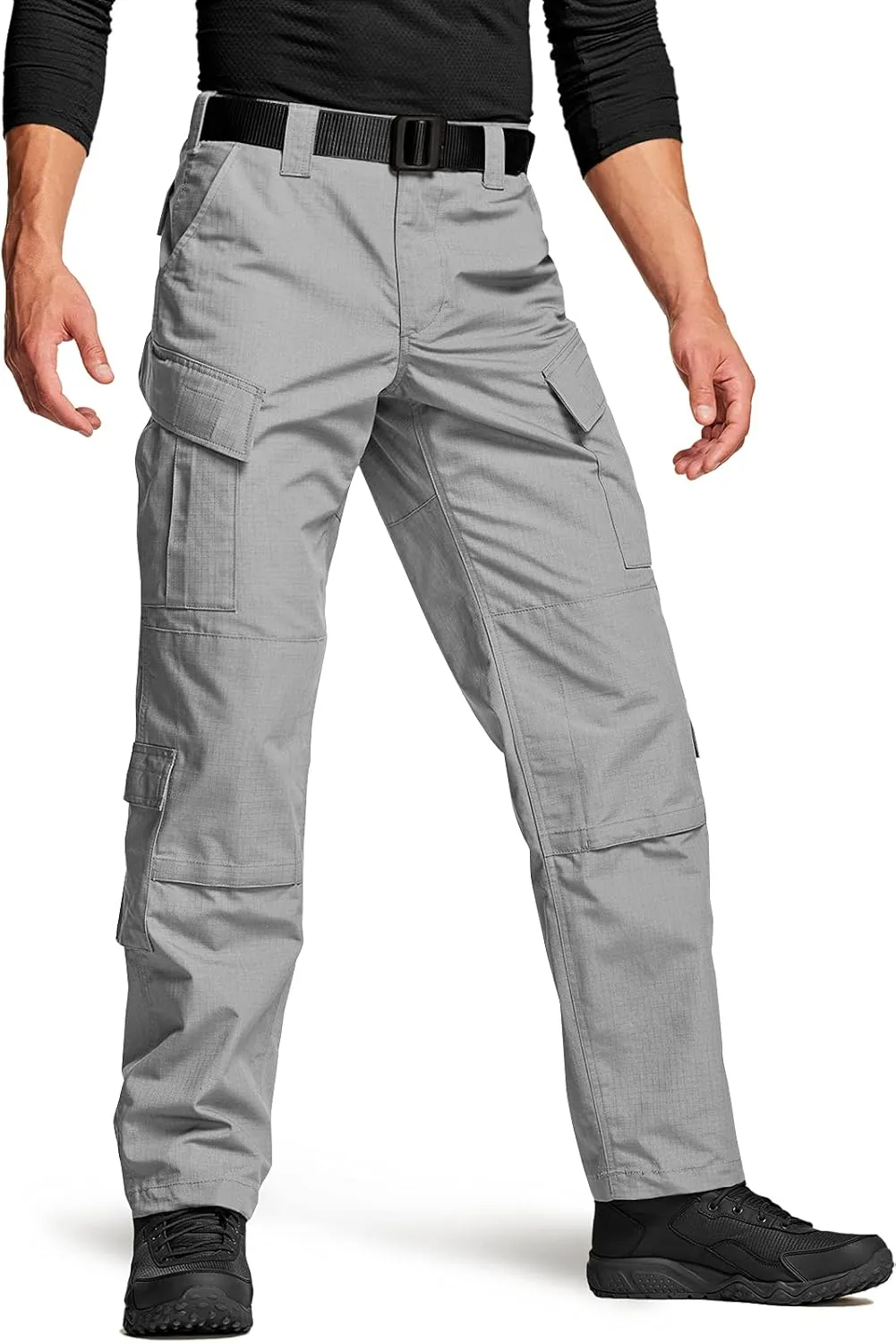 CQR Men's Tactical Combat Cargo Pants, Water Resistant Ripstop, Military Outdoor Hiking Work Apparel