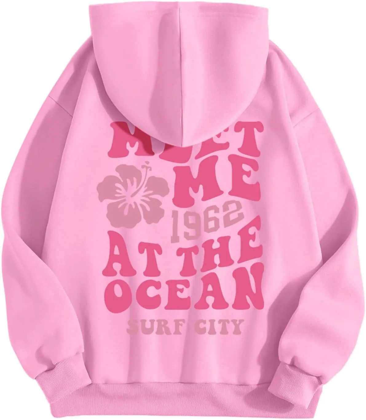 Cute 2 Piece Outfits for Women Teen Girls Preppy Puff Casual Hoodies Pockets Drawstring Pullover Oversized Sweatpants
