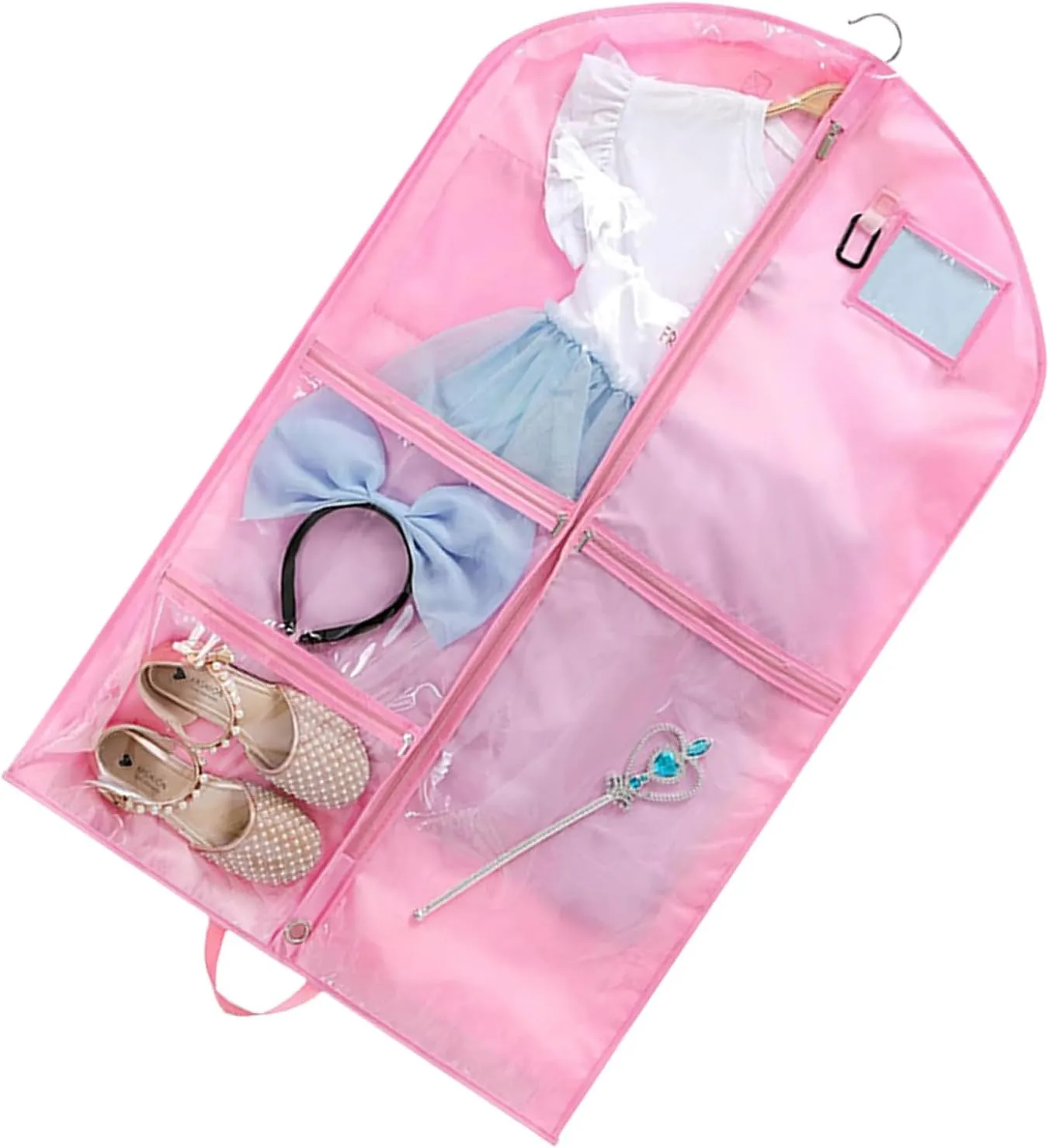 Dancewear Garment Sleeve For Kids Multipurpose Dance Dress Storage Bag With Multiple Pockets Portable Costume