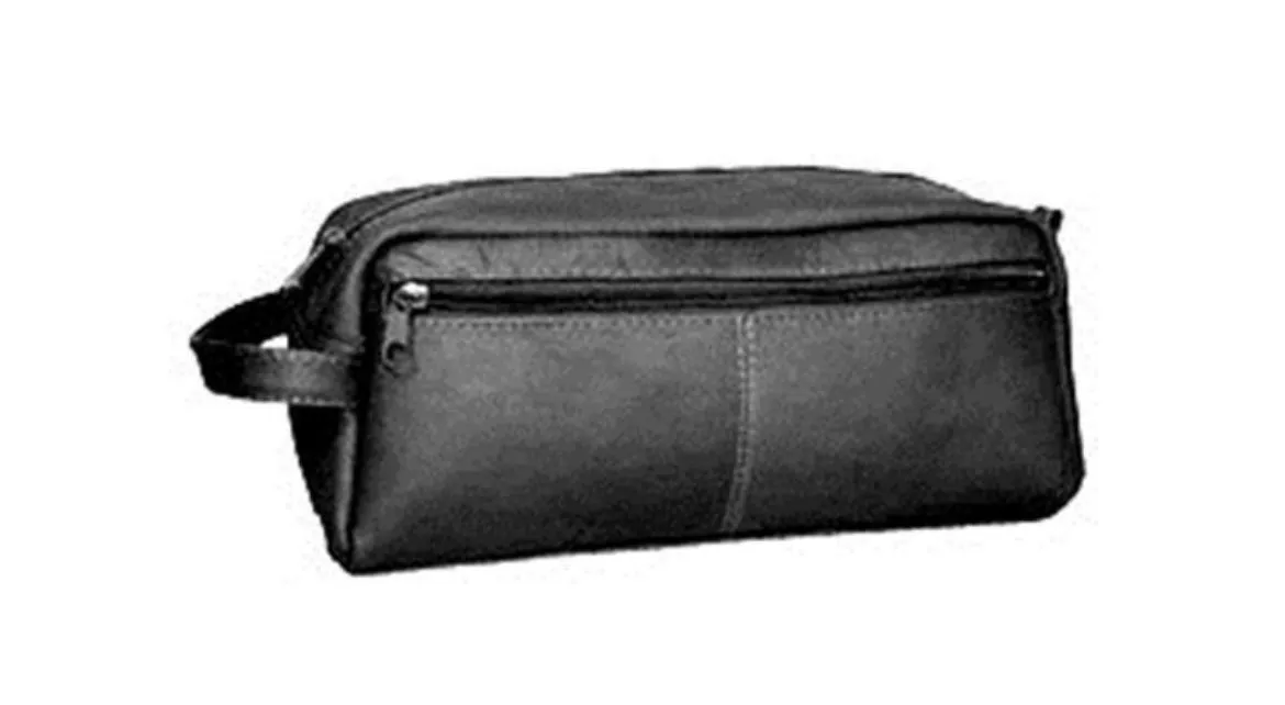 David King & Co. Large Leather Toiletry/Shave Bag- $39.99
