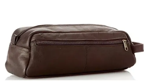 David King & Co. Large Leather Toiletry/Shave Bag- $39.99