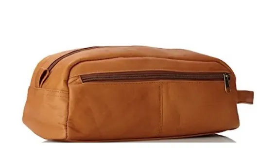 David King & Co. Large Leather Toiletry/Shave Bag- $39.99