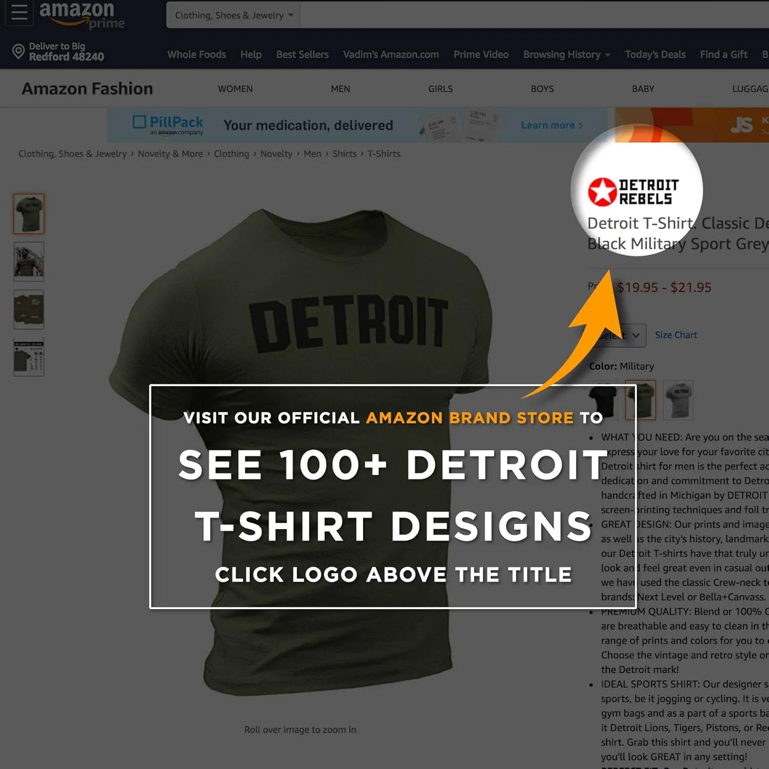 Detroit Shirts for Men by Detroit Rebels T-Shirt Brand. Motor City D Apparel.
