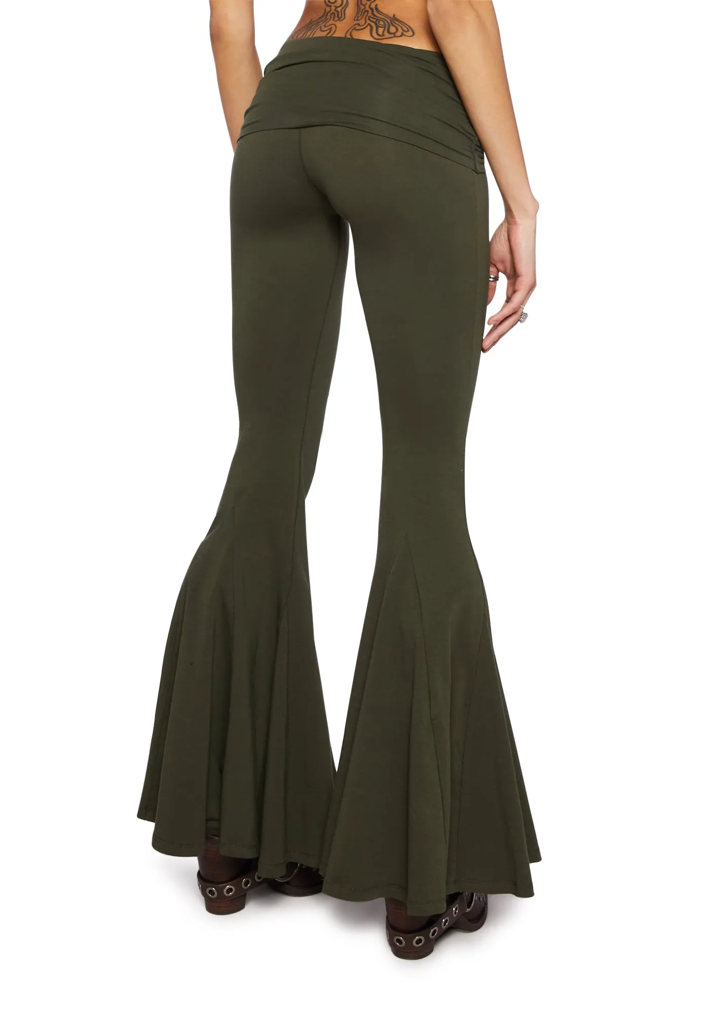 Dew Morning Flare Pants- Green
