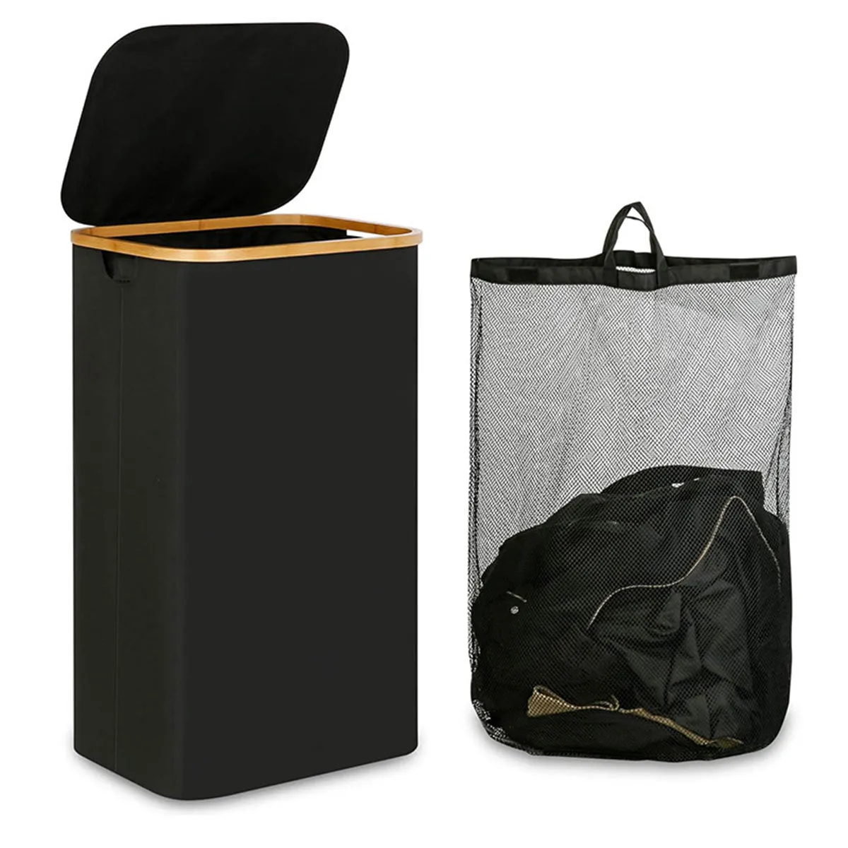 Dirty Clothes Basket with Lid Large Capacity