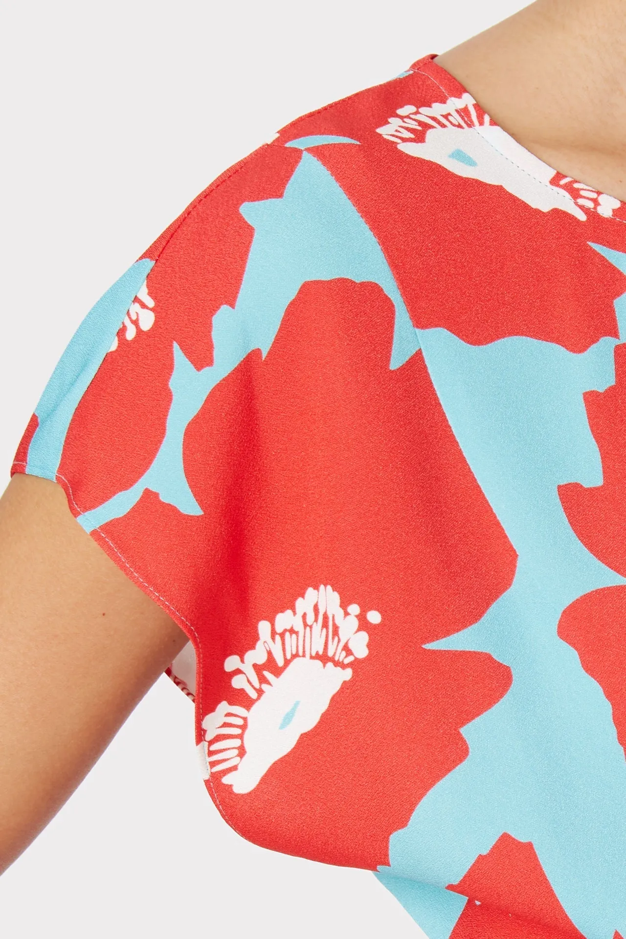 Dolman Poppy Floral Viscose Top