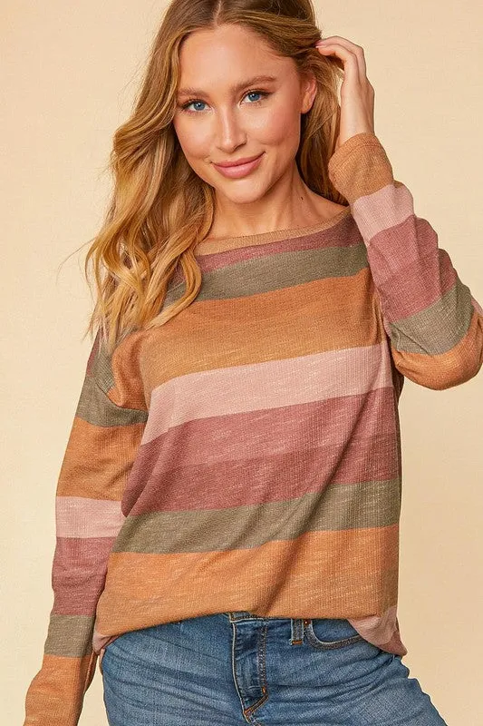 Don't Go Now Top - Stripe
