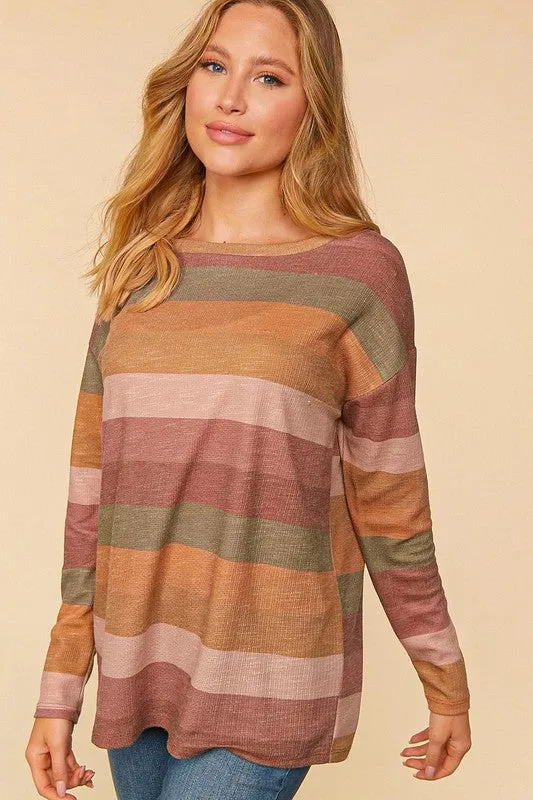 Don't Go Now Top - Stripe