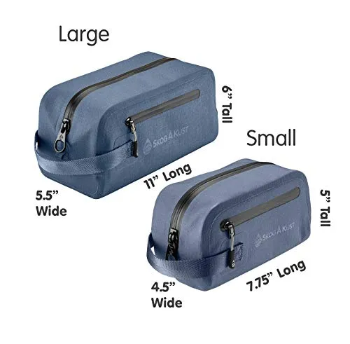 DoppSåk Waterproof & Leak-proof Travel Toiletry Bag (Small, Midnight Blue)