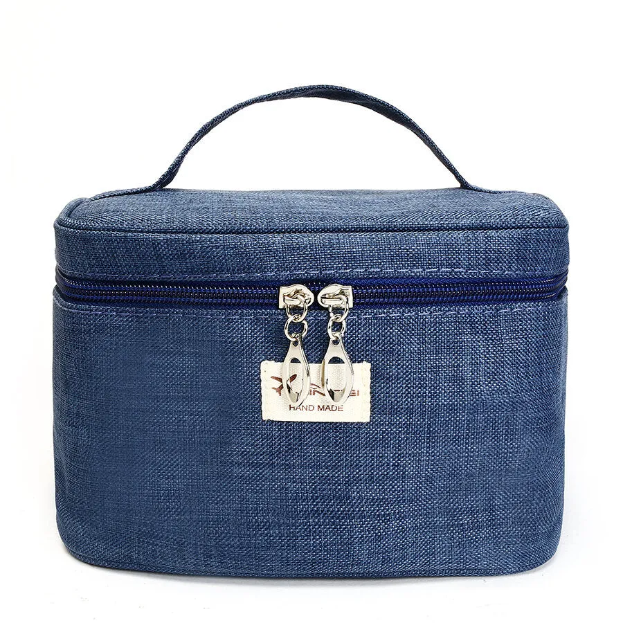 Durable Canvas Portable Travel Storage Bag - Cosmetic Makeup Organizer