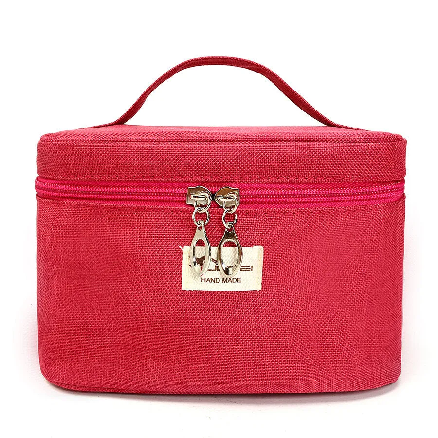 Durable Canvas Portable Travel Storage Bag - Cosmetic Makeup Organizer