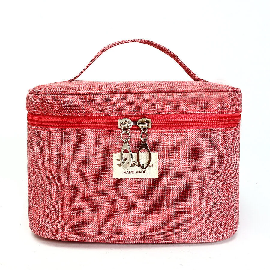 Durable Canvas Portable Travel Storage Bag - Cosmetic Makeup Organizer