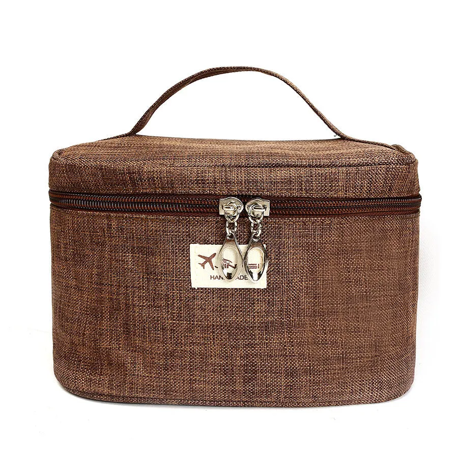Durable Canvas Portable Travel Storage Bag - Cosmetic Makeup Organizer