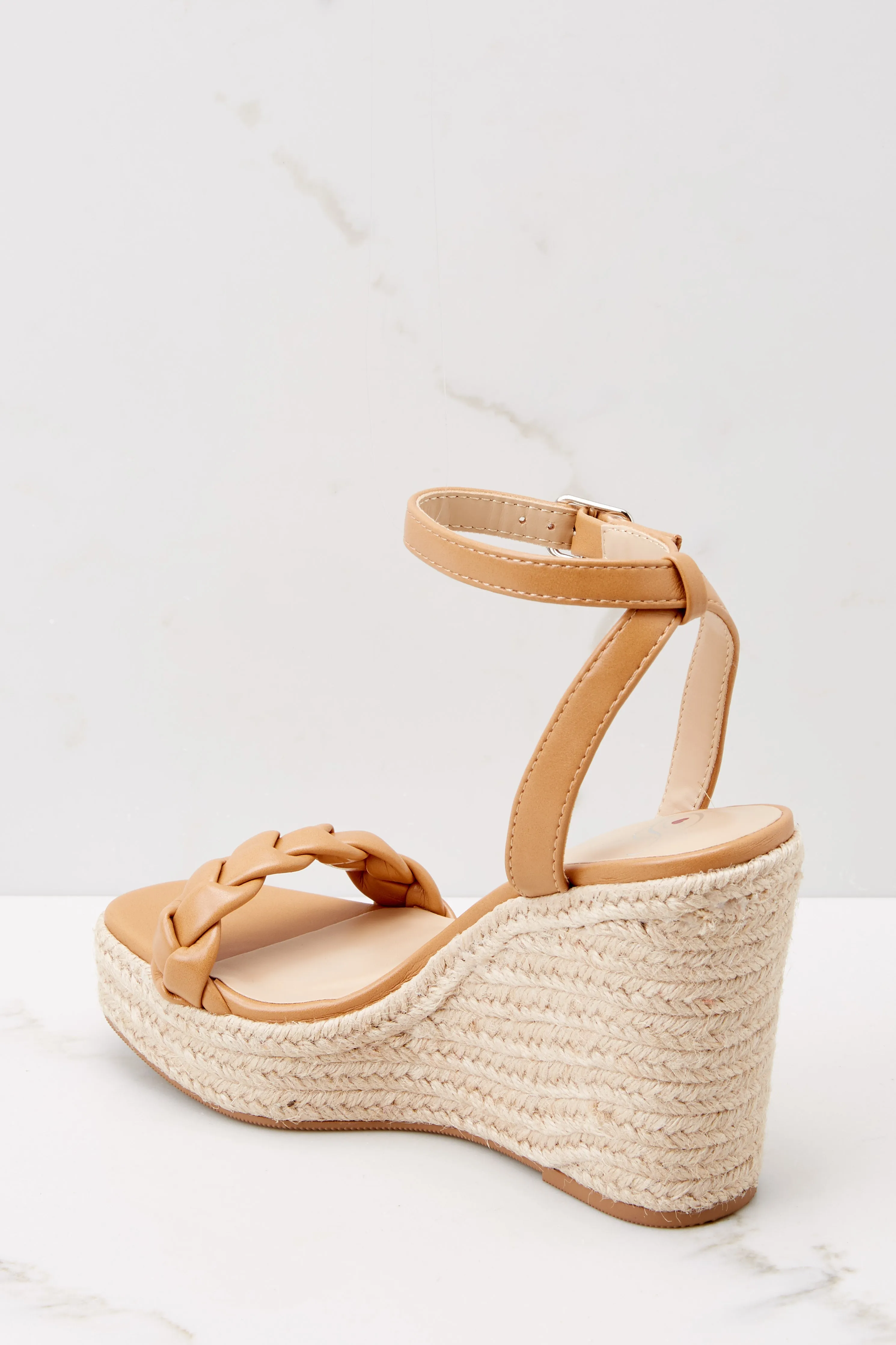 Ease Into It Tan Wedge Sandals