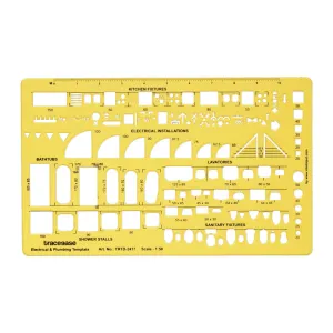 Electrical Drafting Electrical and Plumbing Template Drawing Stencil